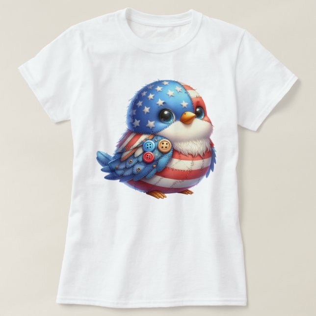 Patriot Patchwork Art T Shirt (Design framsida)