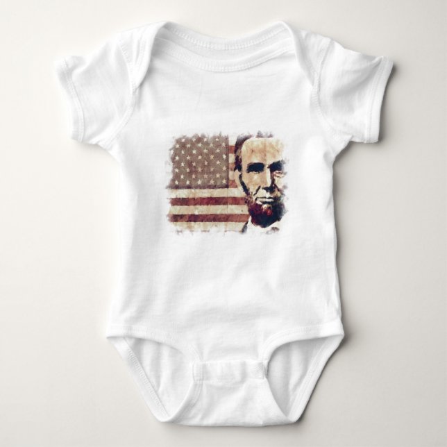 Patriot President Abraham Lincoln Tee Shirt (Framsida)