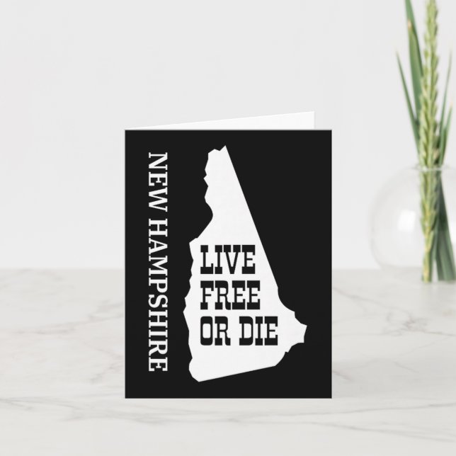 Patriot Quote New Hampshire Motto Souvenir State P Kort (Framsida)