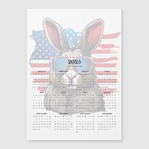 Patriot Rabbit Rött vitt blått 2025 Magnet Calenda