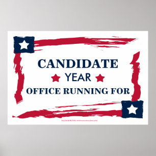 Patriot Red White & Blue Anpassningsbar Kampanj Po Poster