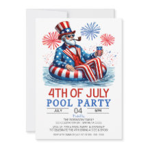 Patriot red white och blue 4:e juli Bassäng Party