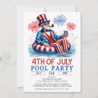 Patriot red white och blue 4:e juli Bassäng Party