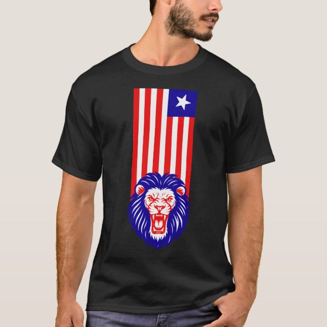 PATRIOT RED WHITE OCH BLUE FREEDOM LEJON T SHIRT (Framsida)
