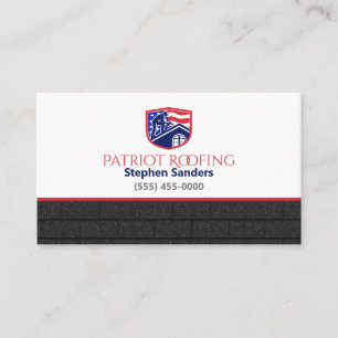 Patriot Roofing Shingles Construction Company Visitkort