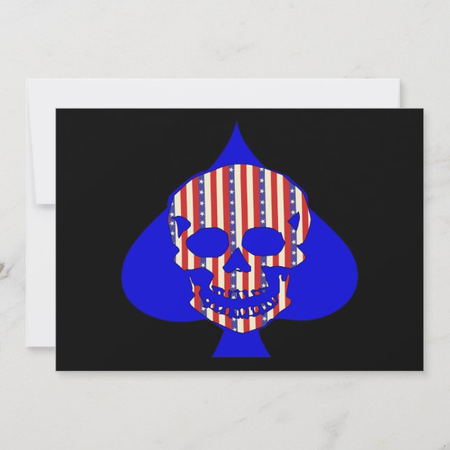 Patriot Skull Inbjudningar (Framsida)