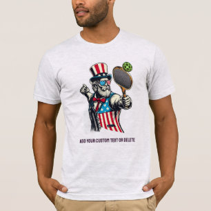 Patriot Spela Pickleball Pickleballer USA flagga T Shirt