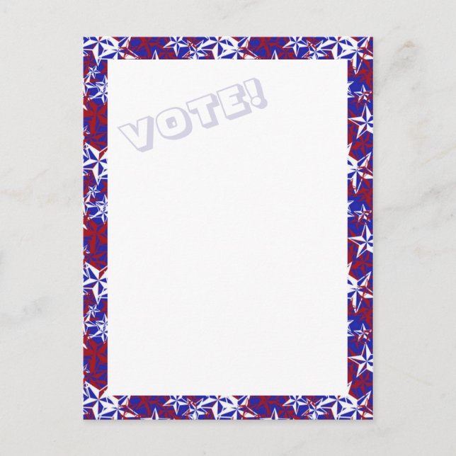 Patriot Stars RÖSTA postkort Vykort (Framsida)