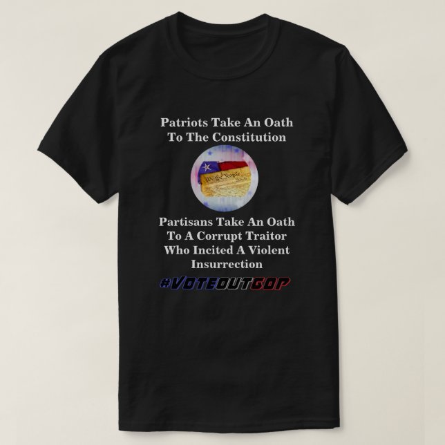 Patriot tar en ed av konstitutionen T-Shirt (Design framsida)