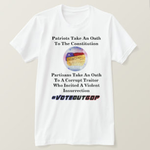 Patriot tar en ed av konstitutionen T-Shirt