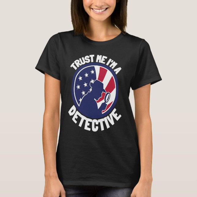 Patriot USA Detective Spy And Private Investigator T Shirt (Framsida)