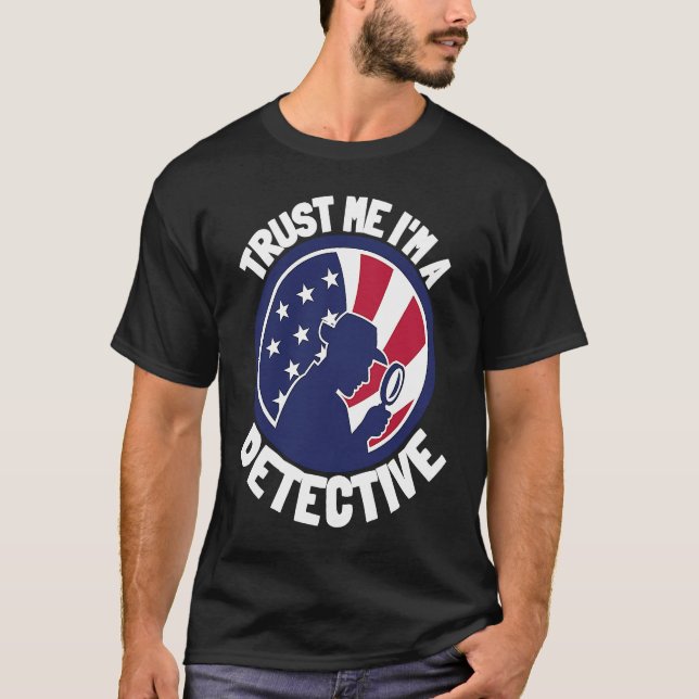 Patriot USA Detective Spy And Private Investigator T Shirt (Framsida)