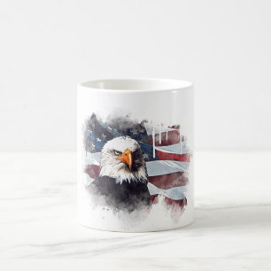 *~* Patriot USA Eagle American Flagga Kaffemugg
