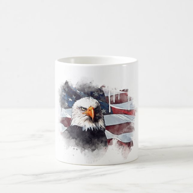 *~* Patriot USA Eagle American Flagga Kaffemugg (Center)