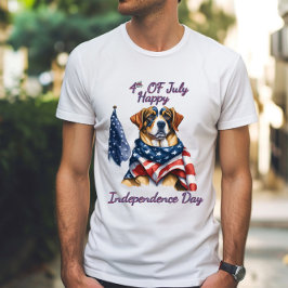 Patriot Valp i Stars och stripes Independence day T Shirt