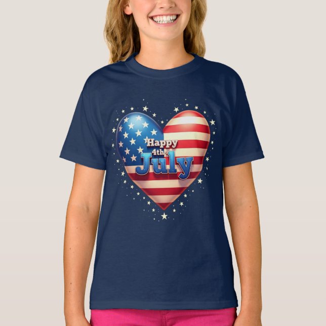 Patriot Vibes: Stars, Rand och Stil T Shirt (Framsida)
