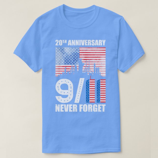 Patriotdagen 20-årsdagen 911 t shirt (Design framsida)