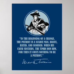Patrioten - markera Twain Poster