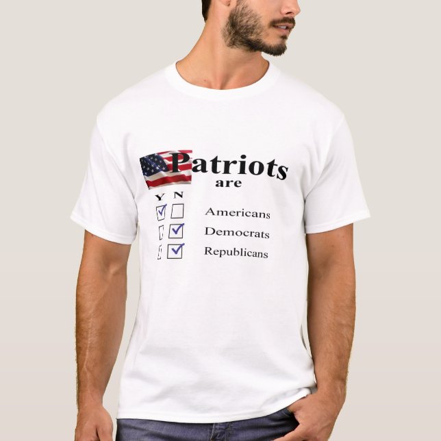 Patrioter är amerikaner t-shirt (Framsida)
