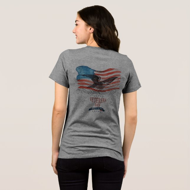 Patrioter ihågkomna grå t shirt (Baksida Full)
