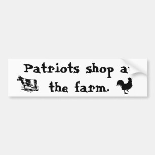 Patrioter shoppar på lantgården - bildekal