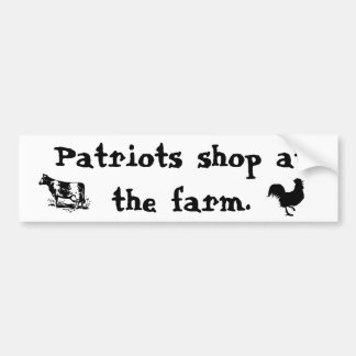 Patrioter shoppar på lantgården - bildekal