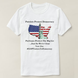 Patrioter skyddar demokratin t shirt