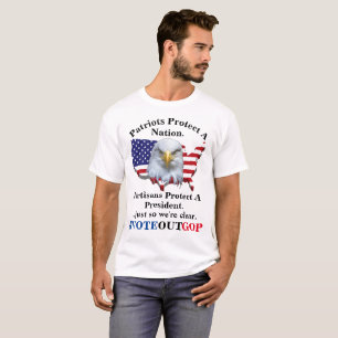 Patrioter skyddar en nation.....skydd för partisan t shirt