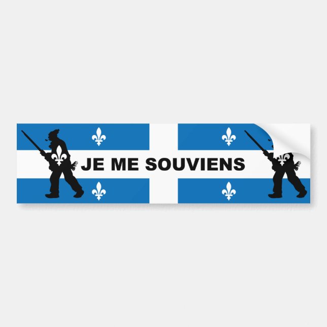 Patriotes 1837 JE ME SOUVIENS (QUÉBEC) Bildekal (Framsidan)