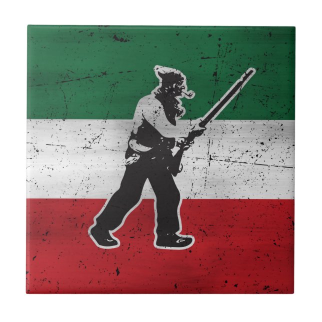 Patriotflagga Québec grunge stil eroderad Kakelplatta (Framsidan)