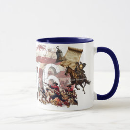 Patriotic 1776 American Independence History Mugg