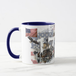 Patriotic 1776 American Independence History Mugg