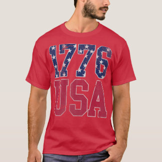 Patriotic 1776 USA Amerika 4:e juli Independenc T Shirt