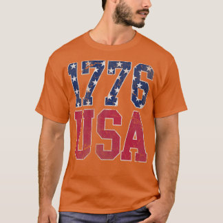 Patriotic 1776 USA Amerika 4:e juli Independenc T Shirt