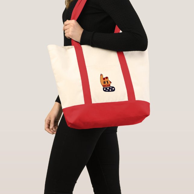 Patriotic #1 Mamma Sparkles Tote Bag Tygkasse (Framsida (produkt))