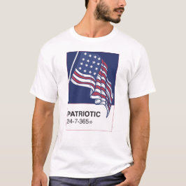 Patriotic 24/7/365 Fullt Front T Shirt
