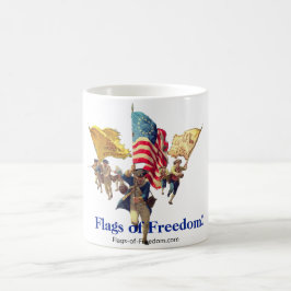 Patriotic "3 Flags of Freedom" Coffee Mug Kaffemugg