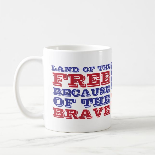 Patriotic 4:e juli Amerika Freedom Kaffemugg (Vänster)