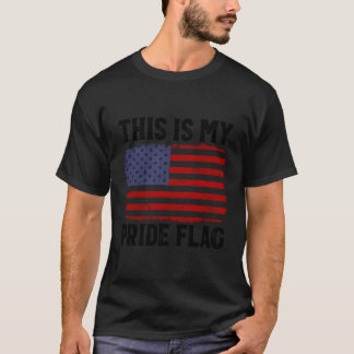 Patriotic 4:e juli amerikanska Flagga Det här är m T Shirt