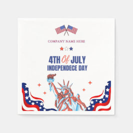 Patriotic 4:e juli Anpassningsbar Business Namn Pappersservett