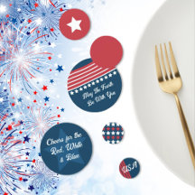 Patriotic 4:e juli Bord Confetti