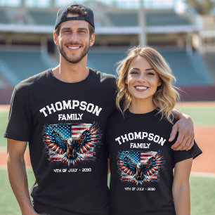 Patriotic 4:e juli Family Reunion American Flagga T Shirt