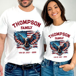 Patriotic 4:e juli Family Reunion American Flagga T Shirt