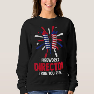 Patriotic 4:e juli Fireworks Director I Springa Yo T Shirt