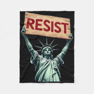 Patriotic 4:e juli-Frihetsgudinnan Resist Tru Fleecefilt