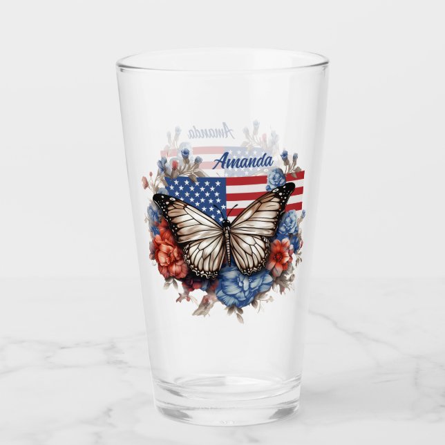 Patriotic 4:e juli glaskopp (Framsida)