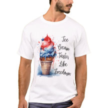 Patriotic 4:e juli Ice Cream T-Shirt