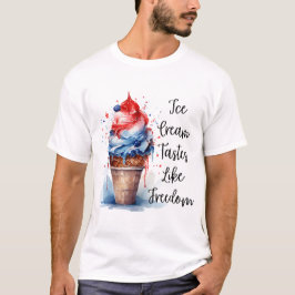 Patriotic 4:e juli Ice Cream T-Shirt