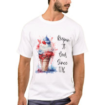 Patriotic 4:e juli Ice Cream T-Shirt