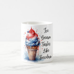 Patriotic 4:e juli Ice Cream T-Shirt Kaffemugg